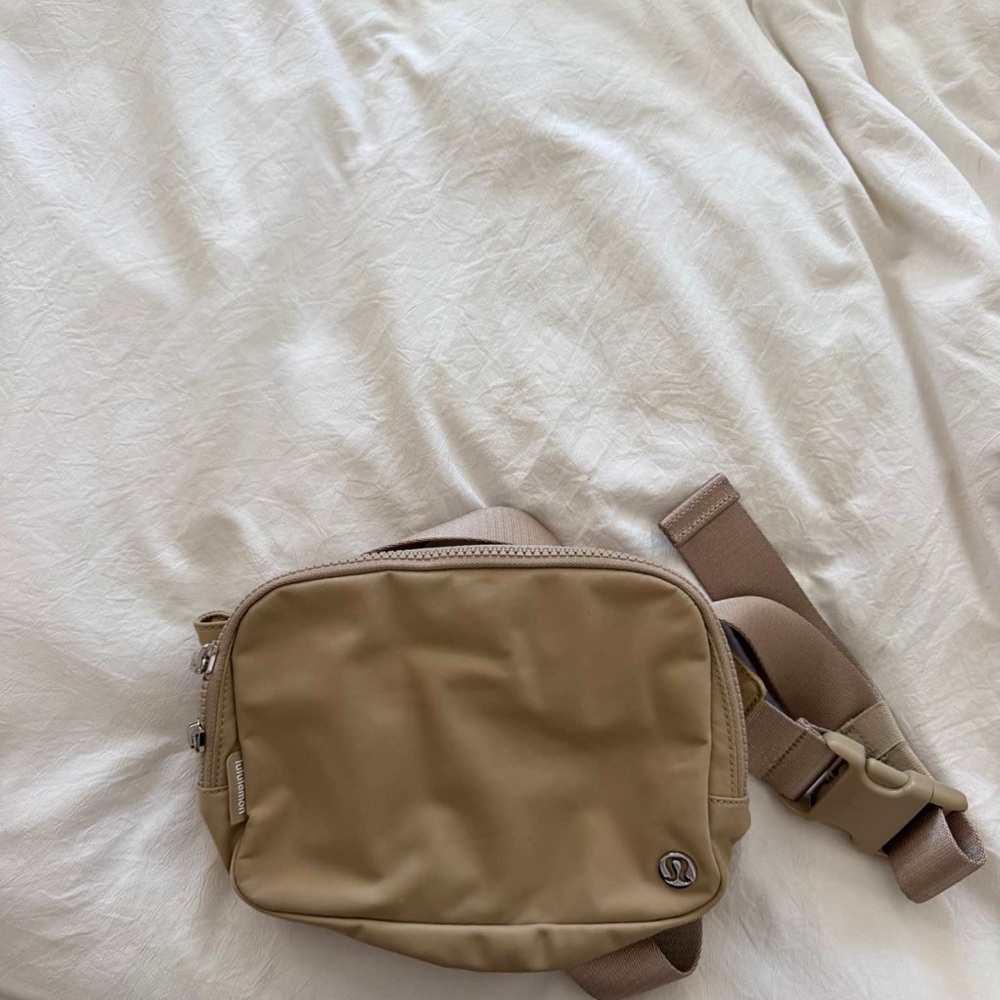 Beige Lululemon Crossbody Belt Bag
